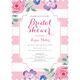 Light Pink Vintage Flower Bridal Shower Invitations Image 6 of 6